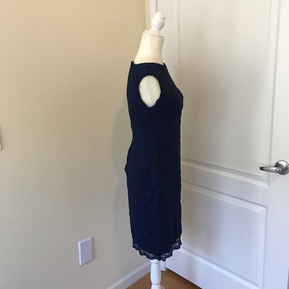 Ralph Lauren Navy Lace Sheath Dress Evening size 6 - Picture 2 of 7